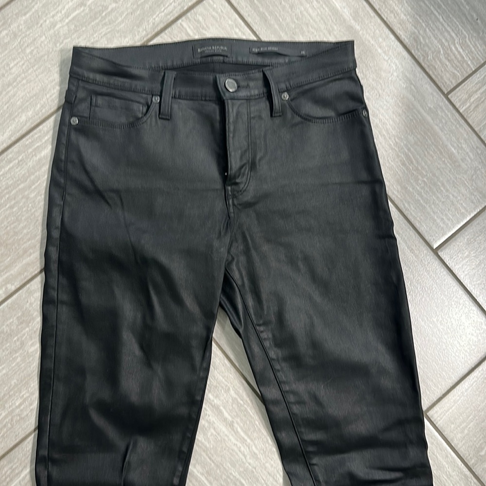 Banana republic coated sheen black jeans 28L